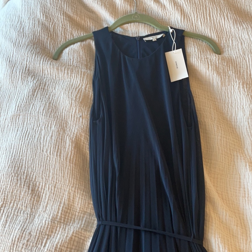 Vince high neck pleated dress - brand new